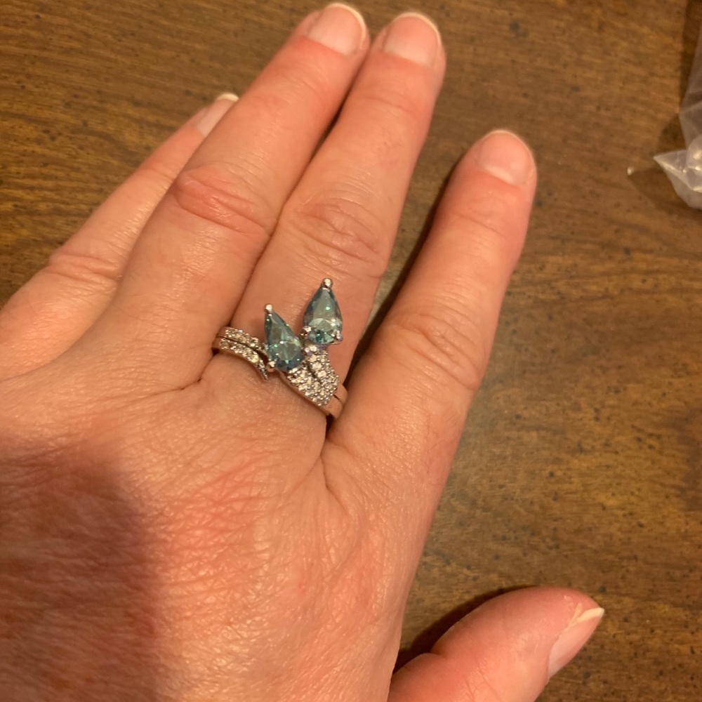 Beautiful Sterling Silver Blue Moissanite